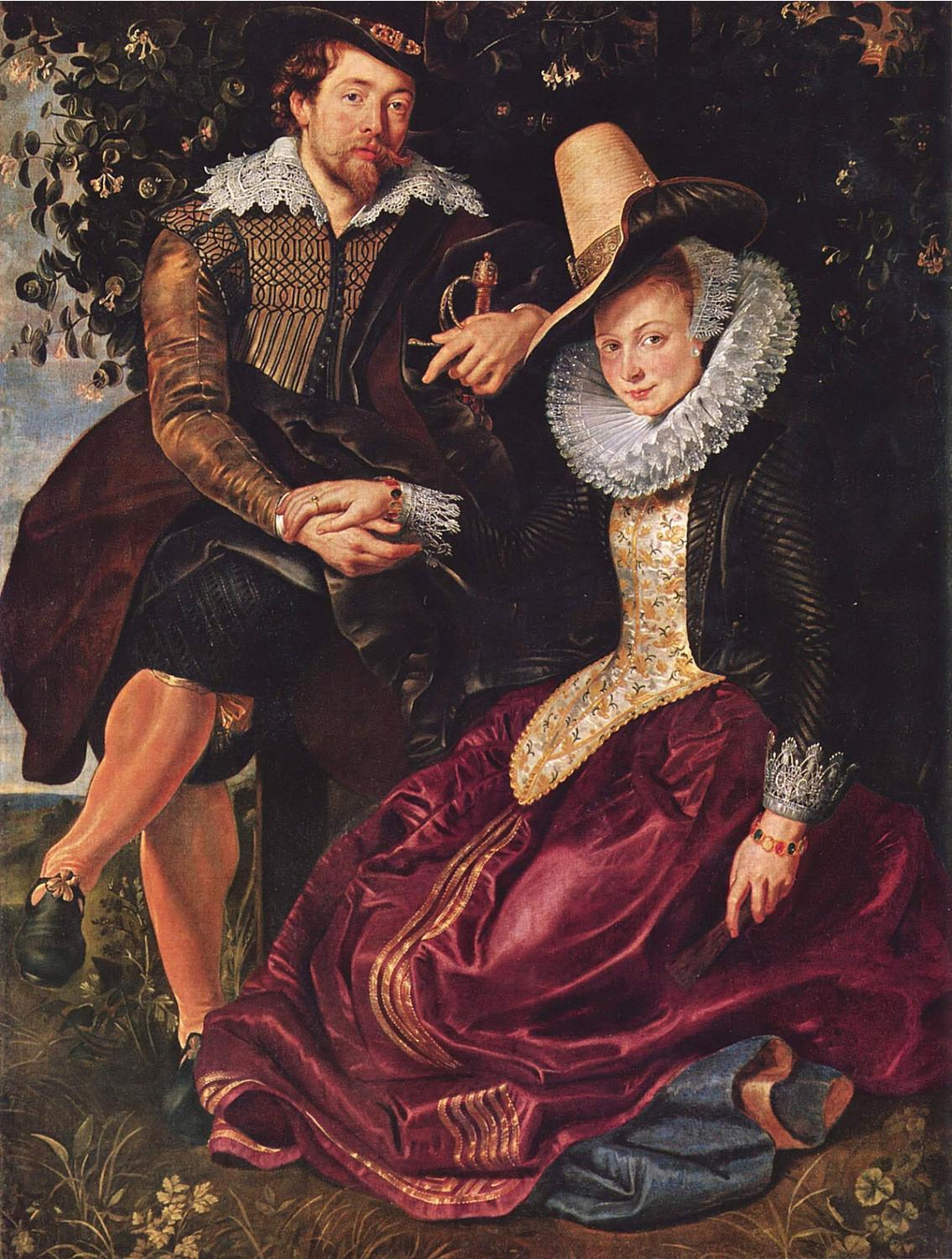 Peter Paul Rubens ,Autoportret z żoną Isabellą Brant,ok.1609 -1610, Alte Pinakotheke, Monachium