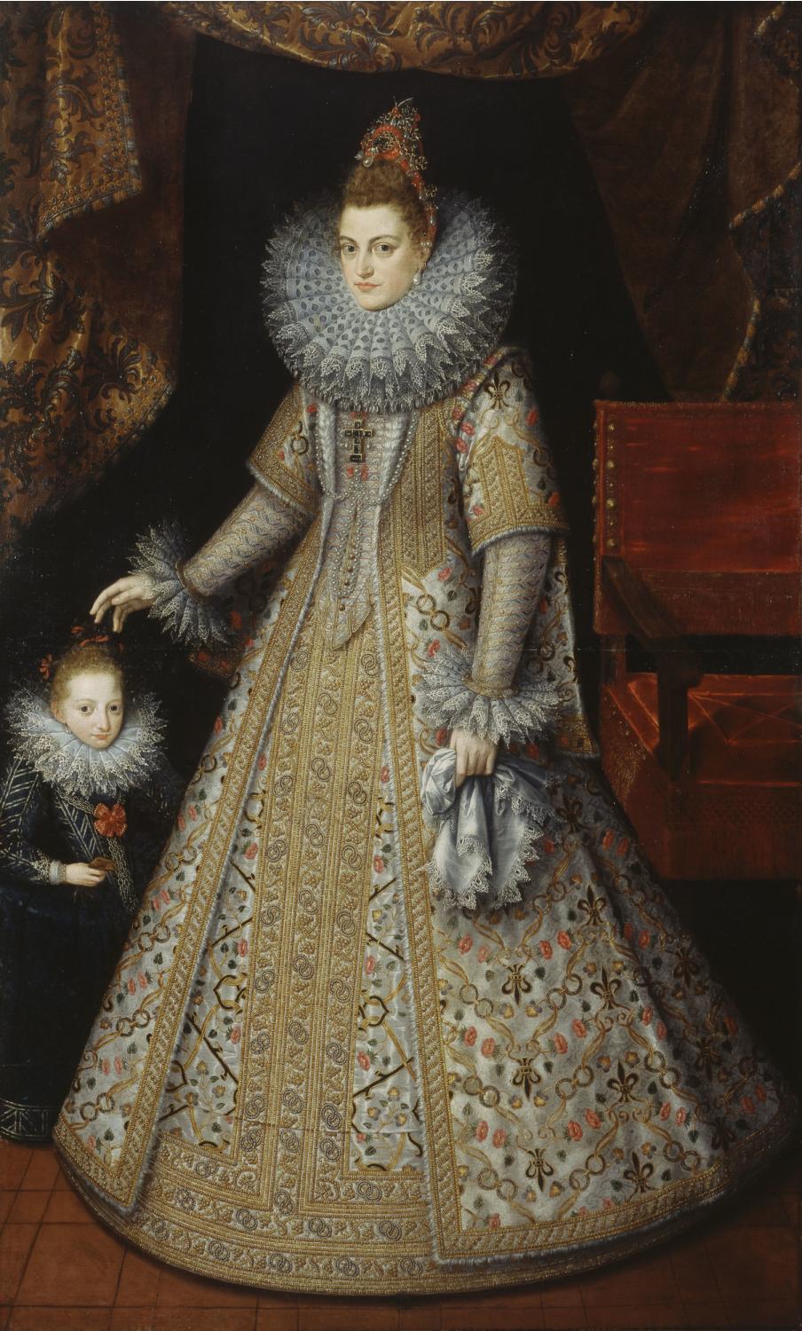 Franz Pourbus młodszy, Infantka Isabella Clara Eugenia (1566-1633) arcyksiężna Austrii, ok.1598-1600, Royal Collection Trust, Windsor Castle