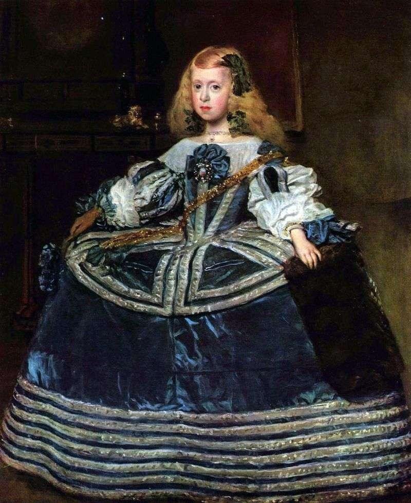 Diego Velazquez, Infantka Małgorzata w niebieskiej sukience, 1659, Kunsthistorisches Museum, Wiedeń 